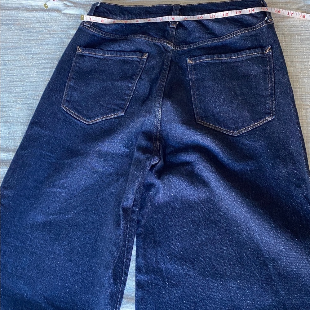 Women's A.N.A. Wide-Leg High-Waisted Dark Blue Jeans - Picture 12 of 14
